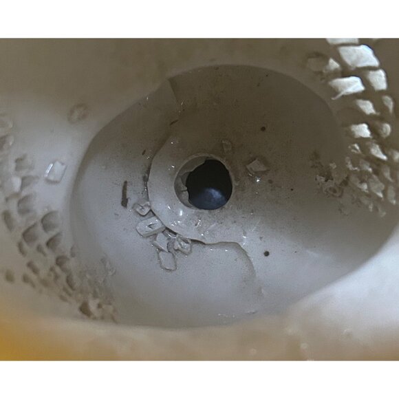 Pair of gilded Rococo majolica decor ewers lamps reticulated hand painted Italy - Picture 15 of 16